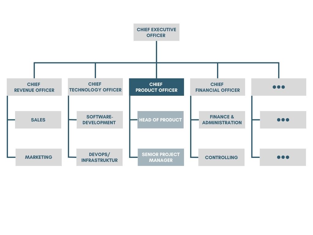 Organizational chart - Chief Product Officer