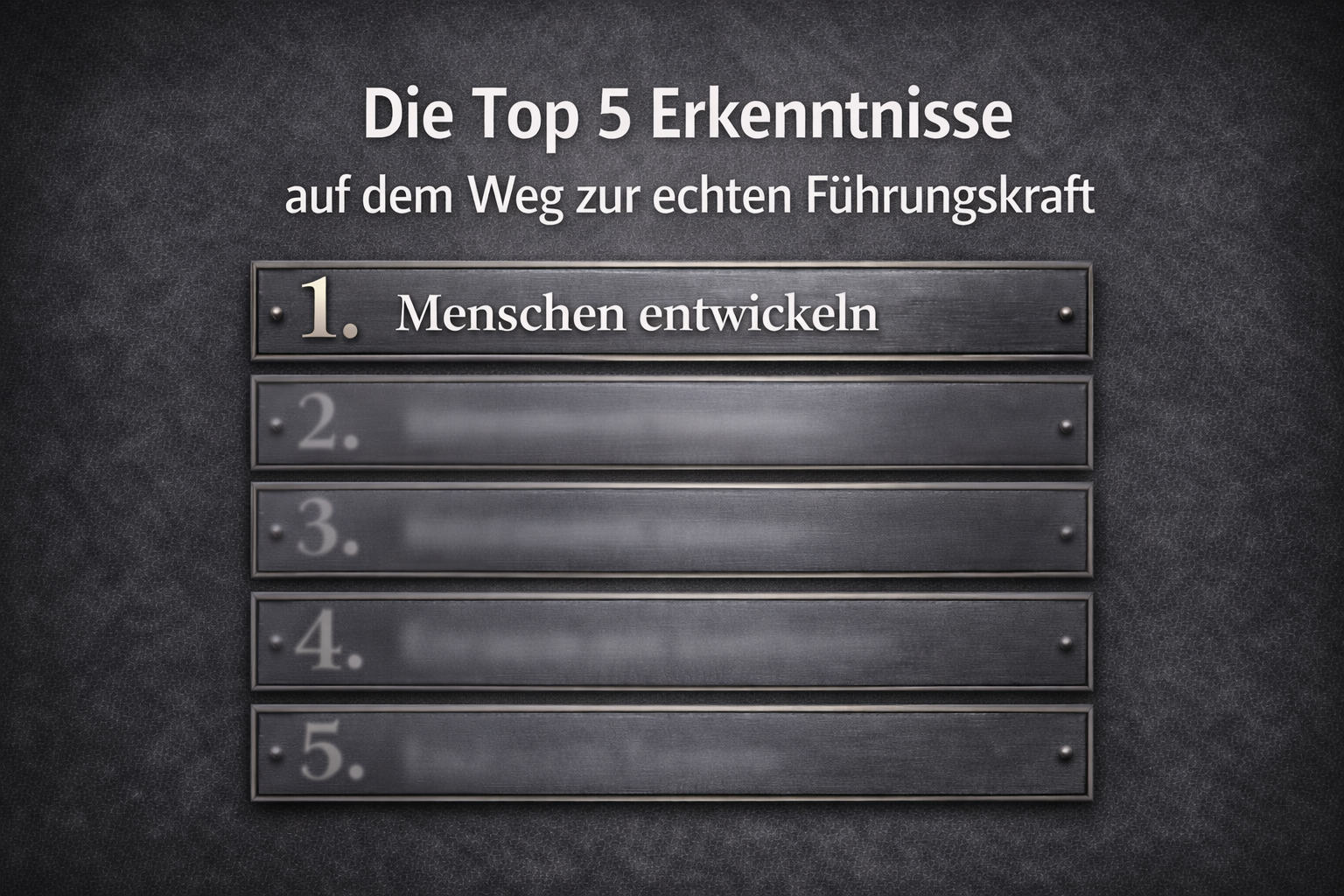 Menschen entwickeln - die hohe Kunst der Führung